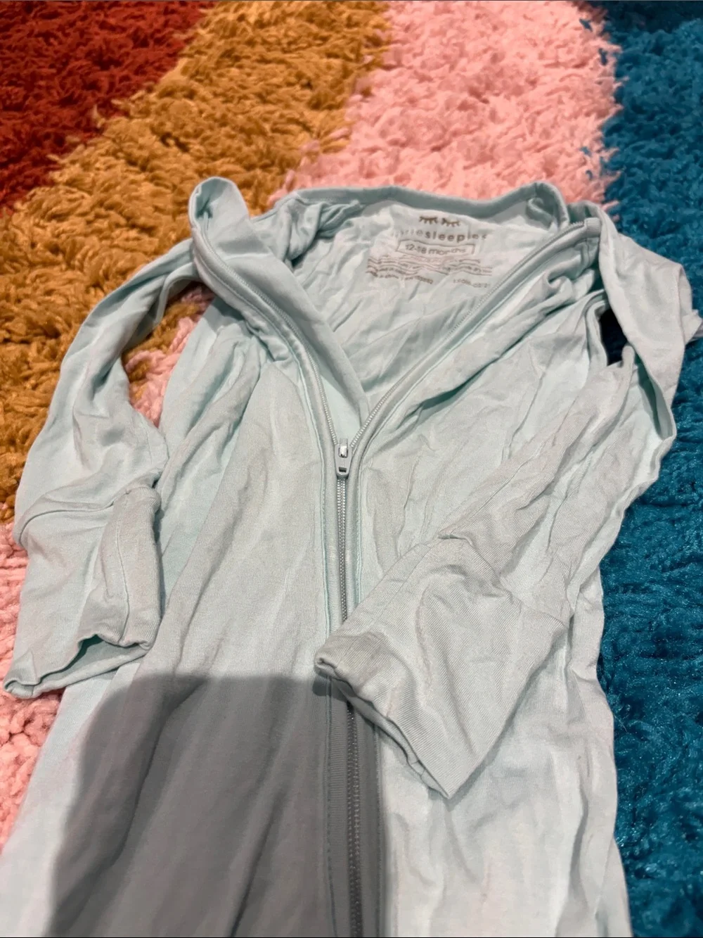 Little Sleepies Light Mint Footed One-Piece Zipper Pajamas